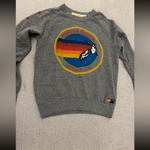 SUPER CUTE GREY AVIATOR NATION CREWNECK